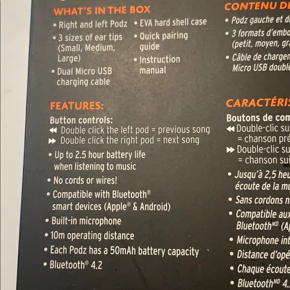 BOGO Brand New sealed IQ Podz wireless Earbuds - Picture 5 of 5